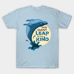 Whale Giant Leap Witty Statement T-Shirt